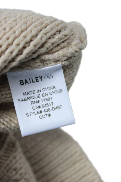 Bailey 44 Women Beige Argyle V-Neck Pullover Sweater Angora Long Sleeve Size XS