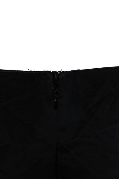 Black Halo Women Black Silk Jumpsuit V-Neck Sleeveless Size 2