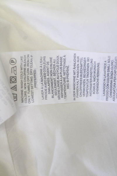 J Crew Womens A-Line Pleated Knee Length Skirt White 100% Polyester Size 6