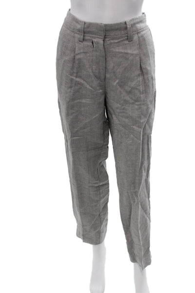 Brochu Walker Womens Cropped Dress Pants Gray Lyocell Blend Size M