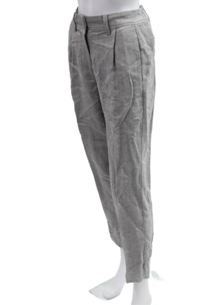Brochu Walker Womens Cropped Dress Pants Gray Lyocell Blend Size M