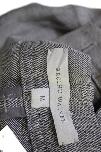 Brochu Walker Womens Cropped Dress Pants Gray Lyocell Blend Size M
