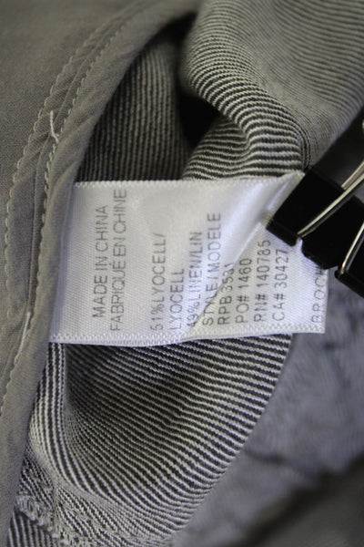 Brochu Walker Womens Cropped Dress Pants Gray Lyocell Blend Size M