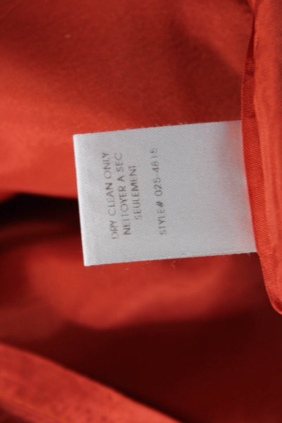 Nanette Lepore Women Sheath Dress Orange V-Neck Knee Length Sleeveless Size 6