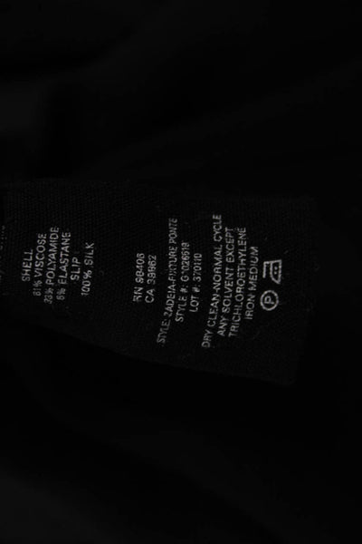 Theory Women Black V-Neck Short Sleeve Tunic Designer Viscose Blend Size S