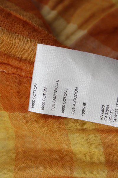 Pilcro and the Letterpress Anthropologie Women Tunic Blouse Orange Size XS
