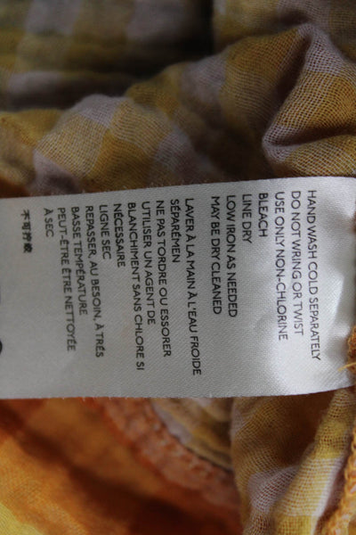 Pilcro and the Letterpress Anthropologie Women Tunic Blouse Orange Size XS