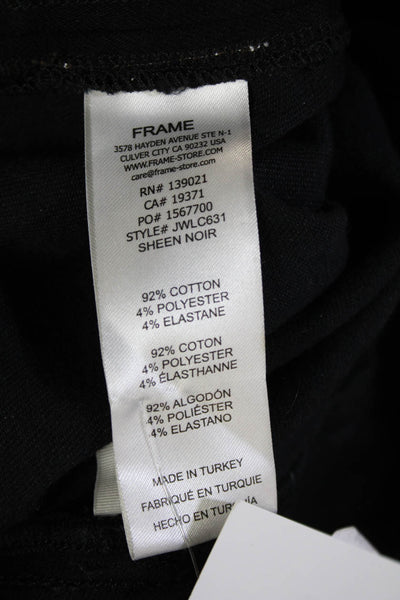 Frame Womens Black Cropped Pants High Rise 24 Inseam Designer Size 1
