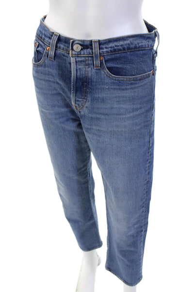 Levis Mens High Rise Cropped Ankle Jeans Blue Size 27