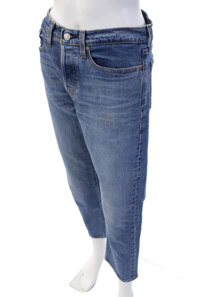 Levis Mens High Rise Cropped Ankle Jeans Blue Size 27
