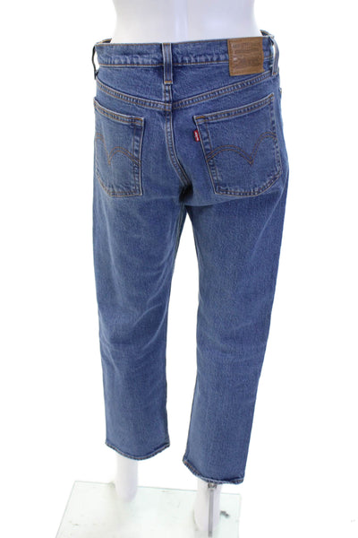 Levis Mens High Rise Cropped Ankle Jeans Blue Size 27