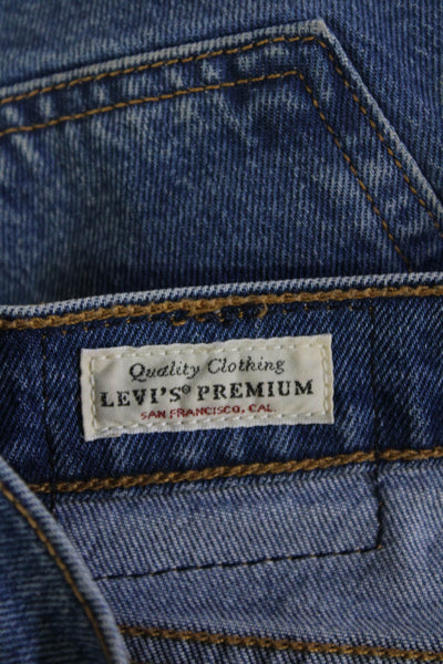 Levis Mens High Rise Cropped Ankle Jeans Blue Size 27
