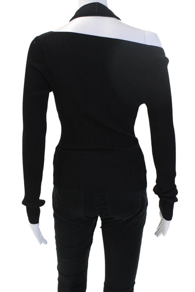 A.L.C. Womens Black V Neck Pullover Size M