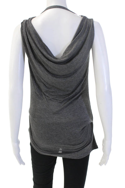 Drew Womens Jersey Tunic Tank V-Neck Dark Gray Sleeveless Rayon Modal Size XS