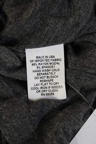 Drew Womens Jersey Tunic Tank V-Neck Dark Gray Sleeveless Rayon Modal Size XS