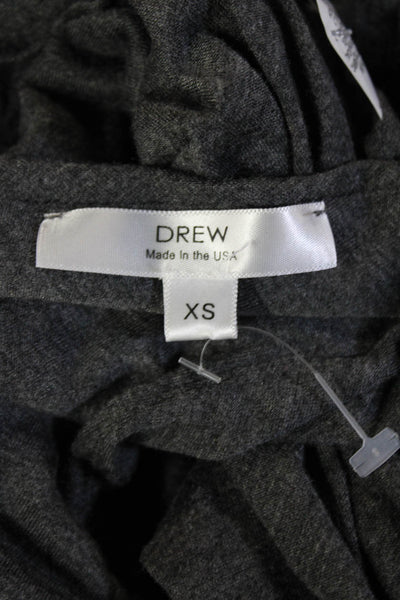 Drew Womens Jersey Tunic Tank V-Neck Dark Gray Sleeveless Rayon Modal Size XS