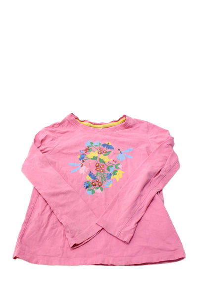 Hanna Andersson Girls Cotton Floral Long Sleeve T-Shirt Pink Size 8