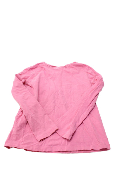 Hanna Andersson Girls Cotton Floral Long Sleeve T-Shirt Pink Size 8