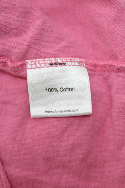Hanna Andersson Girls Cotton Floral Long Sleeve T-Shirt Pink Size 8