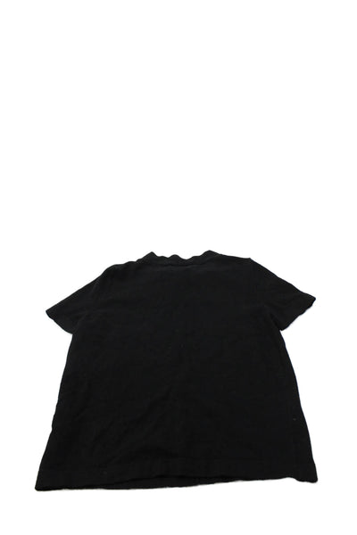 Milly Girls Short Sleeve Pullover Knit Casual Blouse Black Size 10