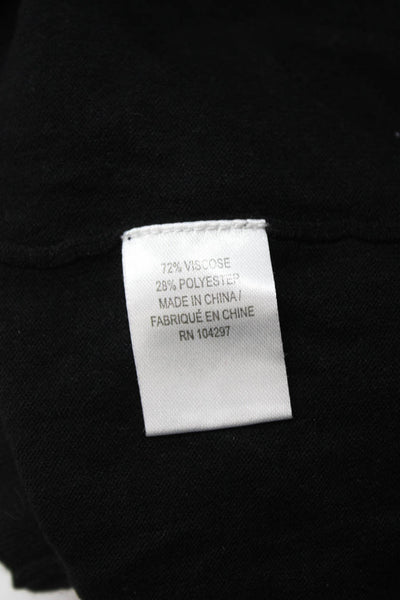 Milly Girls Short Sleeve Pullover Knit Casual Blouse Black Size 10