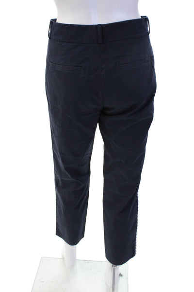Joie Unisex Ankle Cropped Pants Dark Blue Cotton Blend Size 8