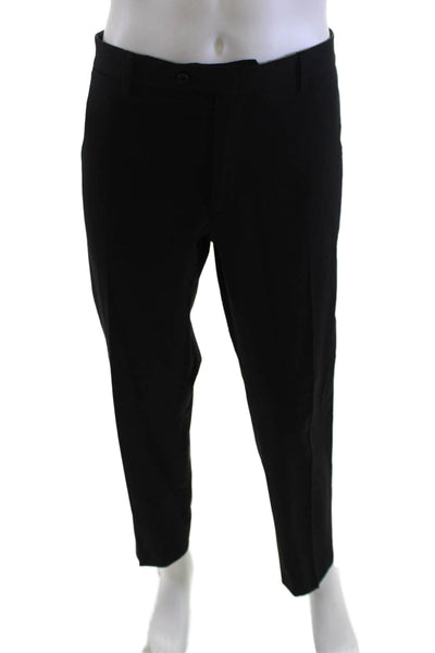 Zara Man Mens Dress Pants Black Button Classic Size L
