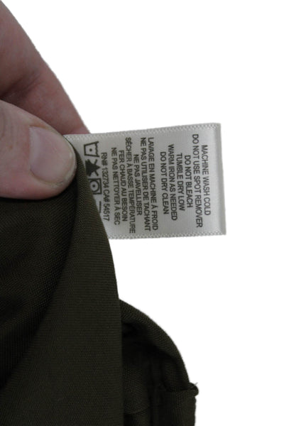 Bella Dahl Women Quilted Army Jacket Green Button Long Sleeve Size L