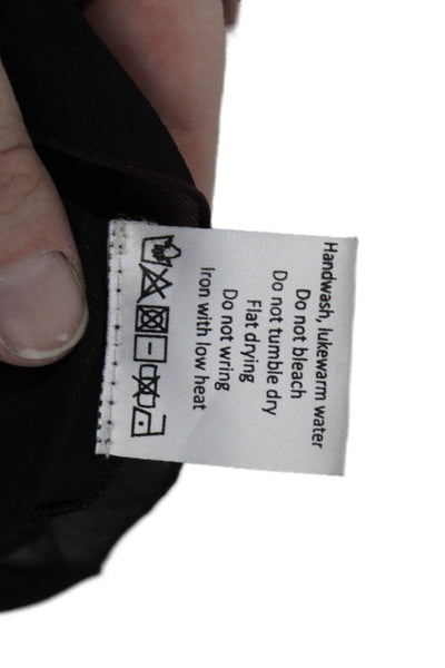 Rabens Saloner Women Bohemian Sleeveless Viscose Blouse Black Round Neck Size S