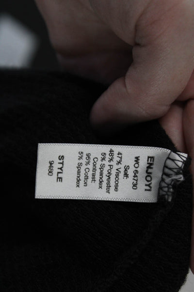 Michael Stars Unisex Cardigan Black Mock Neck Long Sleeve Size One Size