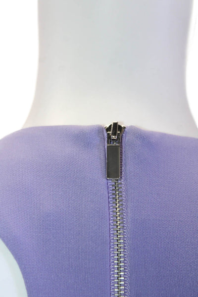 Elizabeth & James Women Bodycon Sheath Dress Purple High Neck Zip Size 4