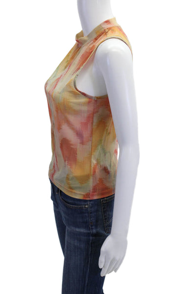 Ba&Sh Womens Mock Neck Sleeveless Tank Beige Size S