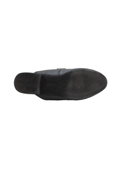 Steve Madden Womens Embossed Leather Kandi Mules Black Size 8 Medium