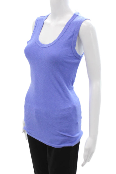 Michael Stars Womens Purple Basic Sleeveless Tank Supima Micro Modal Size One
