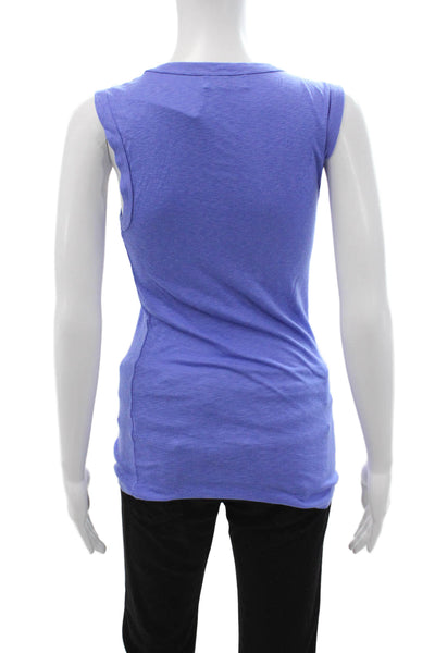 Michael Stars Womens Purple Basic Sleeveless Tank Supima Micro Modal Size One