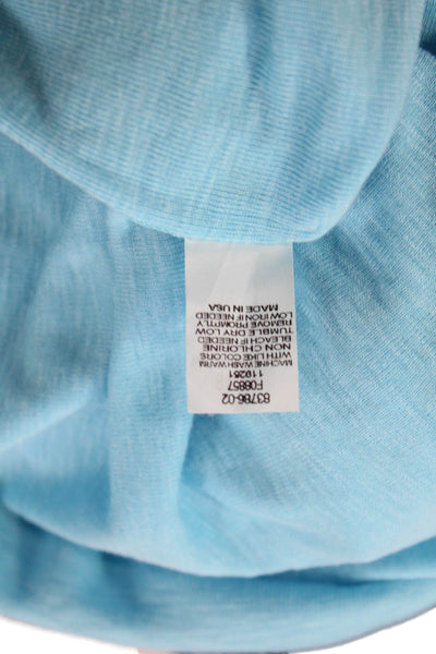 Michael Stars Women Basic Sleeveless Tank Light Blue Round Neck Size One Size