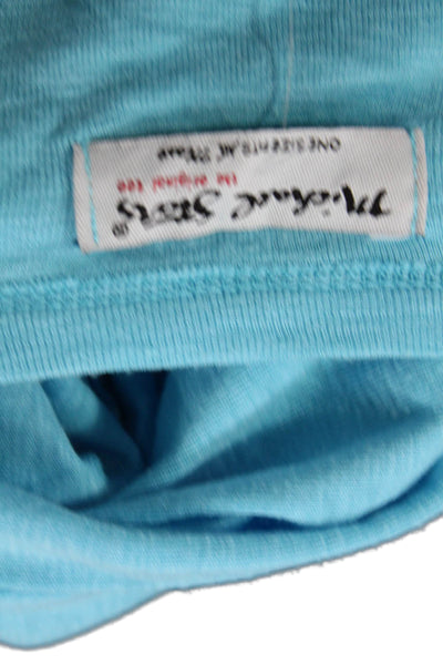 Michael Stars Women Basic Sleeveless Tank Light Blue Round Neck Size One Size