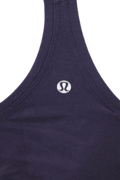 Lululemon Women Purple Basic Round Neck Tank Cotton Modal Size 10