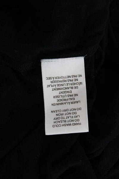 Joie Women Black Basic Sleeveless Tank Round Neck Viscose Elastane Size M