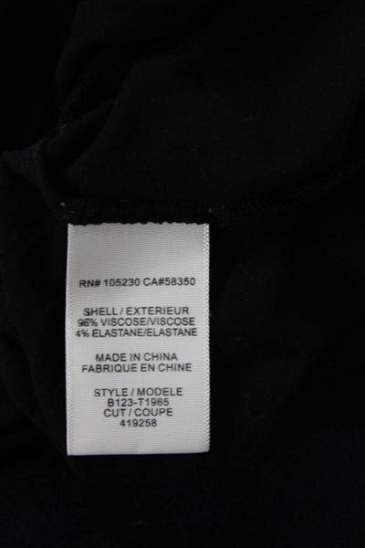 Joie Women Black Basic Sleeveless Tank Round Neck Viscose Elastane Size M