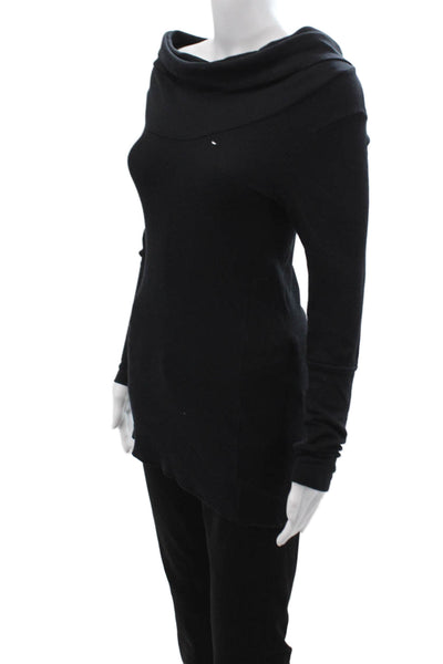 Splendid Womens Black Turtleneck Pullover Sweater Pima Modal Blend Size L