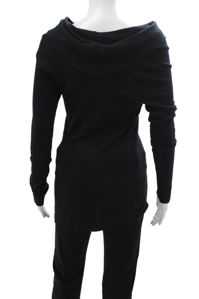 Splendid Womens Black Turtleneck Pullover Sweater Pima Modal Blend Size L