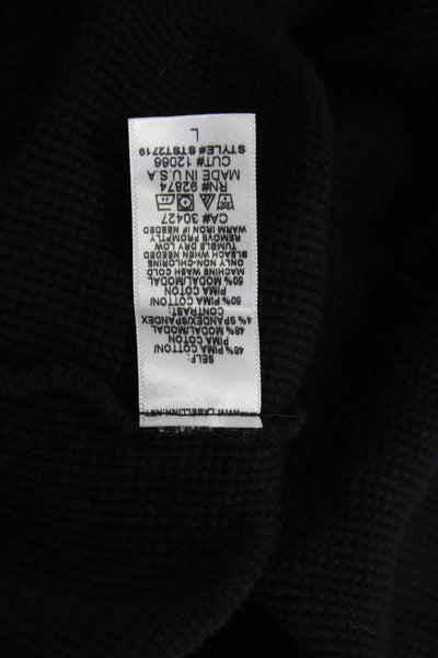 Splendid Womens Black Turtleneck Pullover Sweater Pima Modal Blend Size L