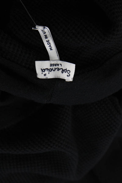 Splendid Womens Black Turtleneck Pullover Sweater Pima Modal Blend Size L