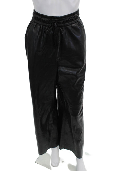 Good American Womens Black Jogger Pants Drawstring Polyurethane Size 3