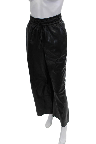 Good American Womens Black Jogger Pants Drawstring Polyurethane Size 3