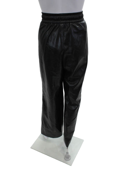 Good American Womens Black Jogger Pants Drawstring Polyurethane Size 3