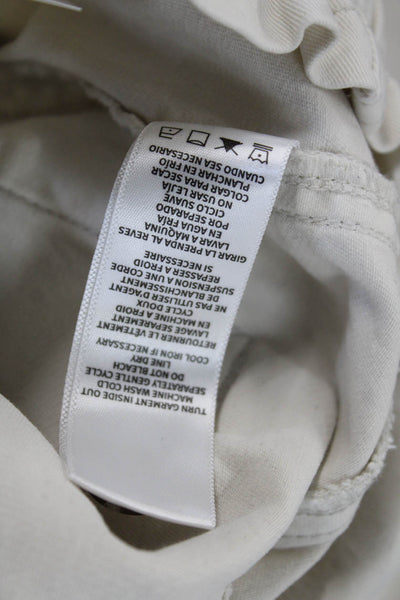 Splendid Women Cropped Paperbag Pants White Size M