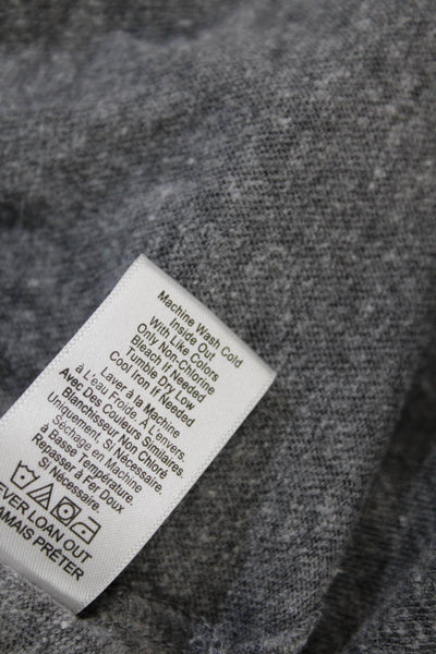 Nation LTD Womens Cropped Basic Gray Crew Neck Short Sleeve T-Shirt Size S