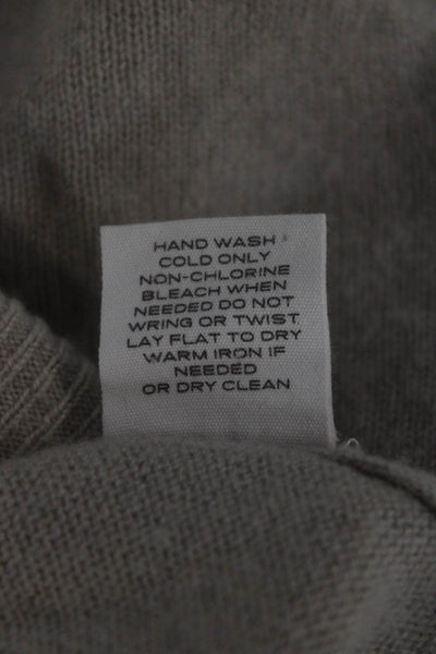 Duffy Women Gray 100% Cashmere Crew Neck Pullover Sweater Size XS